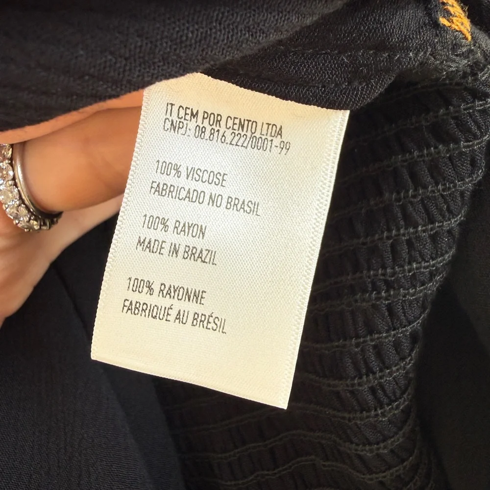 ViX Black Mini Dress Long Sleeve Deep V Waist Detail Resort Luxury NWT Size XS - Picture 15 of 15